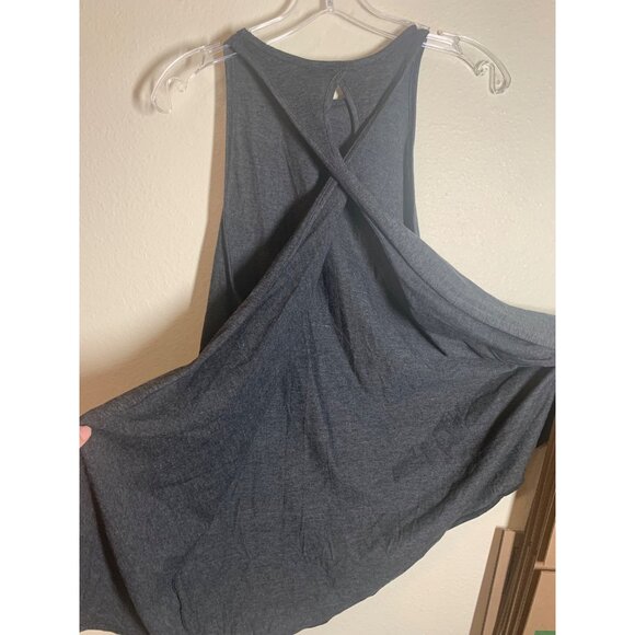 NWT No Boundaries X Back Coverup Shirt Juniors Size Medium (7/9) Gray Y2K Active - Picture 3 of 6